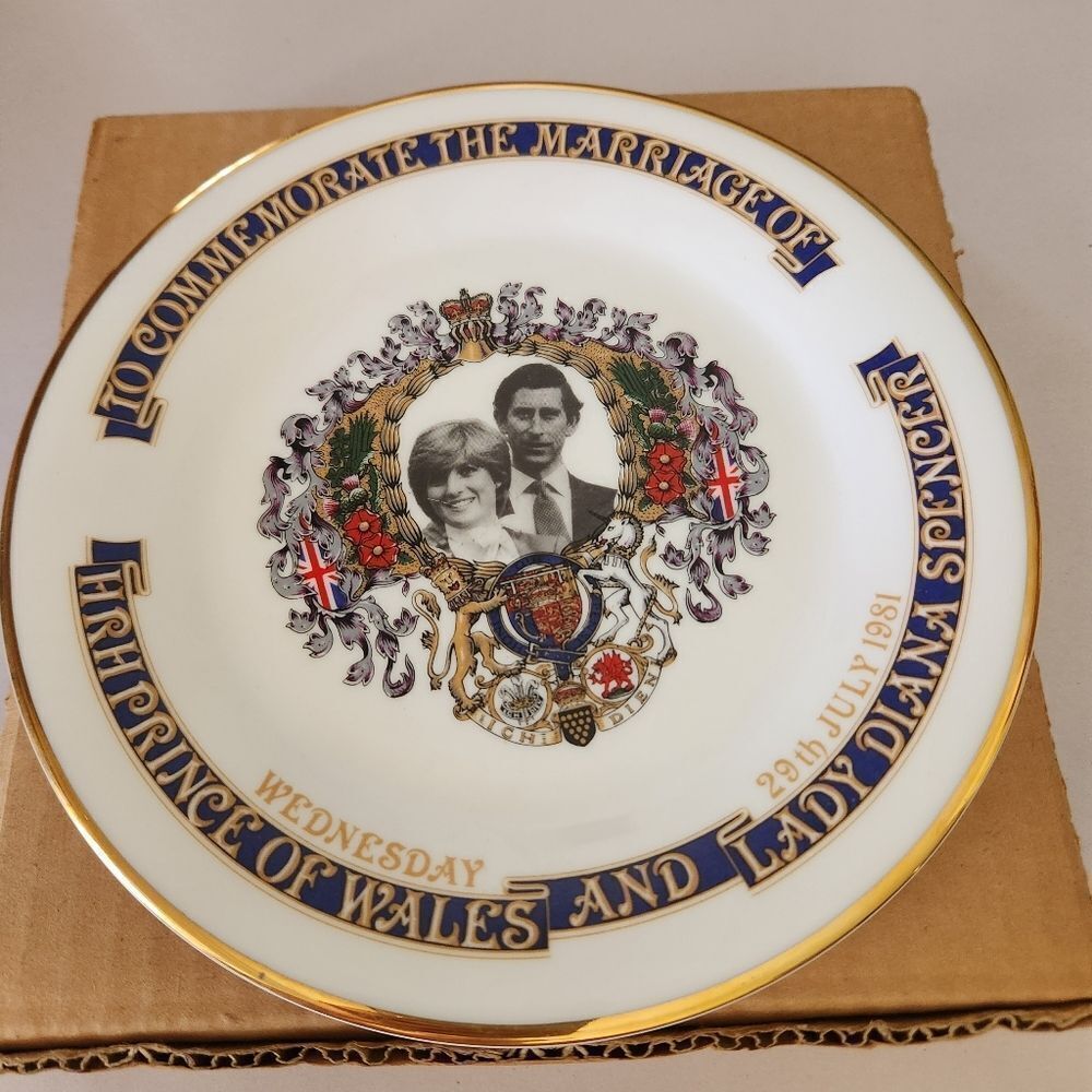 Commemorative Plate Marriage Of Prince Of Wales And Lady Diana July 29th 1981